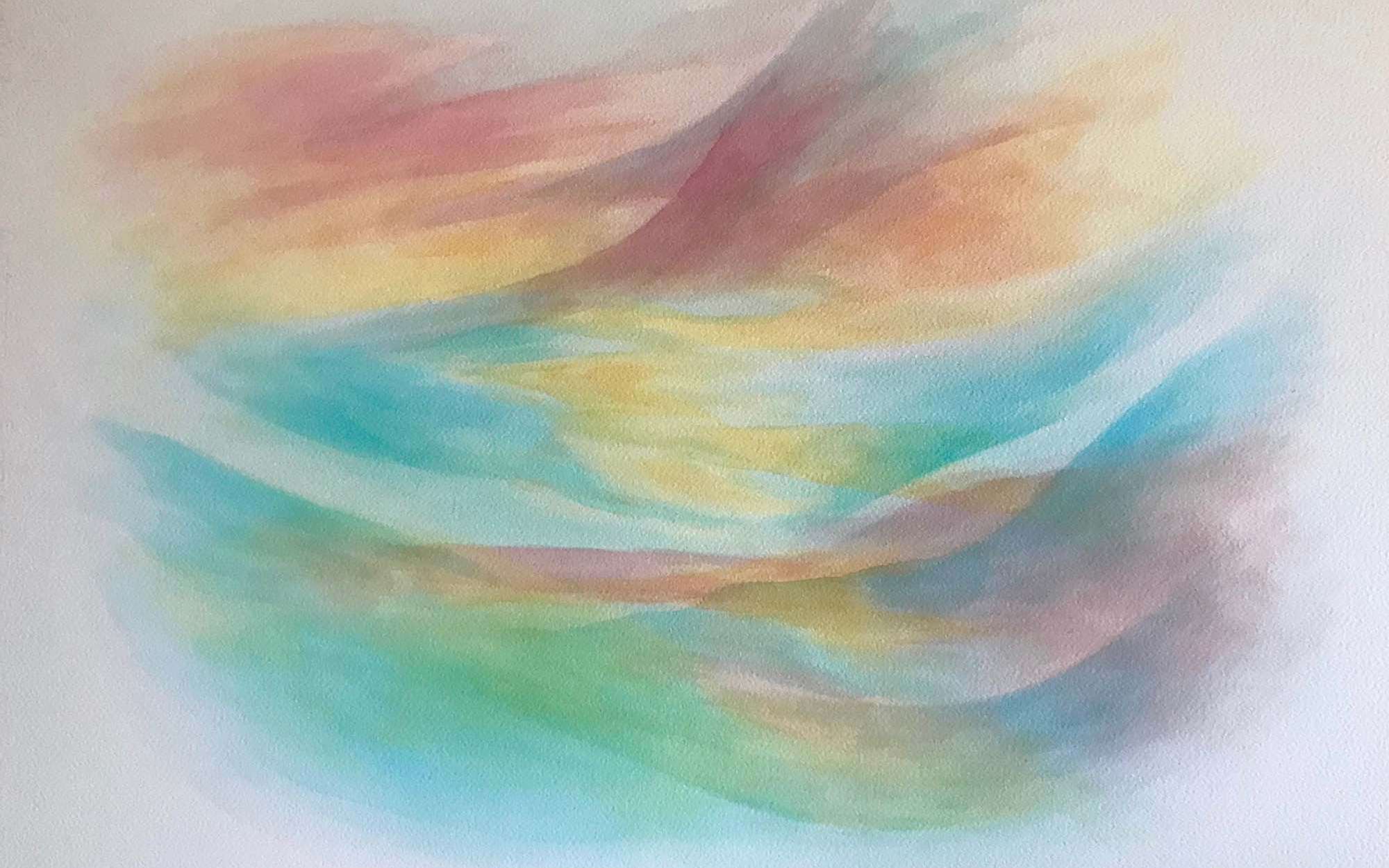 watercolour painting of imagination after a Rilke poem